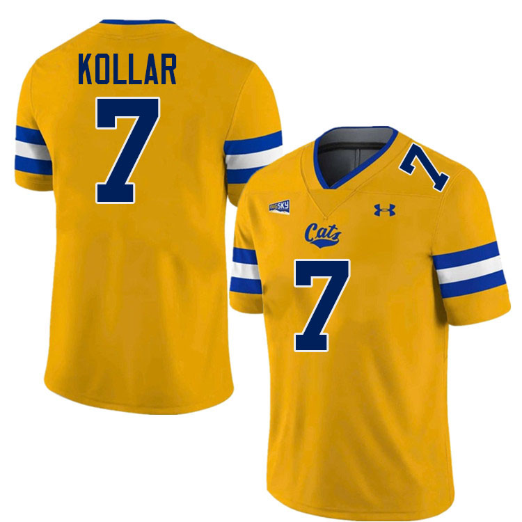 Montana State Bobcats #7 Bill Kollar College Football Jerseys,Uniforms Stitched-Gold
